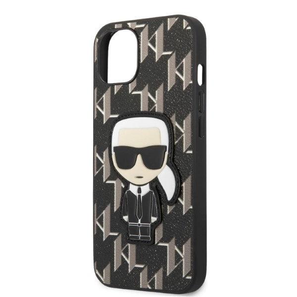 KARL LAGERFELD MONOGRAM IKONIK PATCH COVER TIL IPHONE 13 MINI - SORT