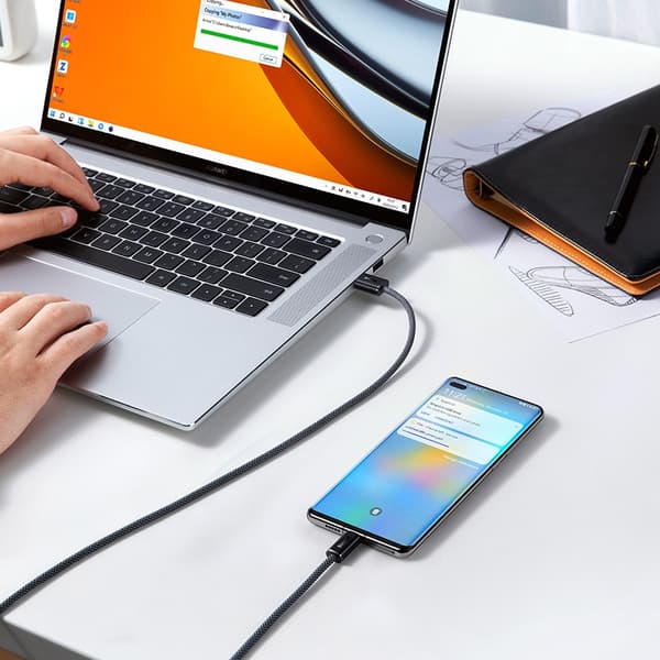 Baseus Dynamic Series USB - USB Type C-kabel 100W 1m grå (CALD000616)