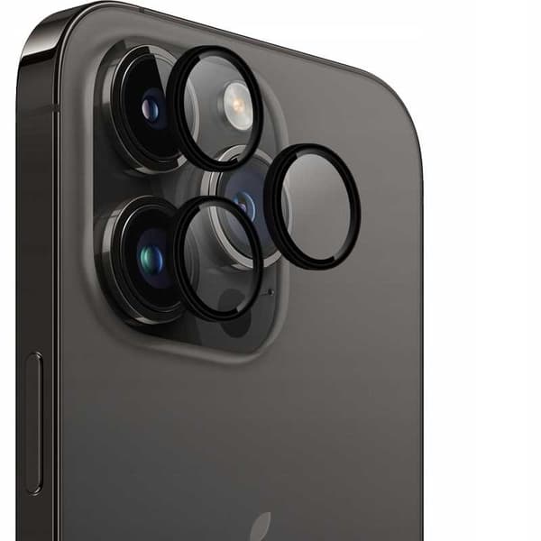 Spacecase Case Cover Till Iphone 12 Pro Sc Camera Ring Svart