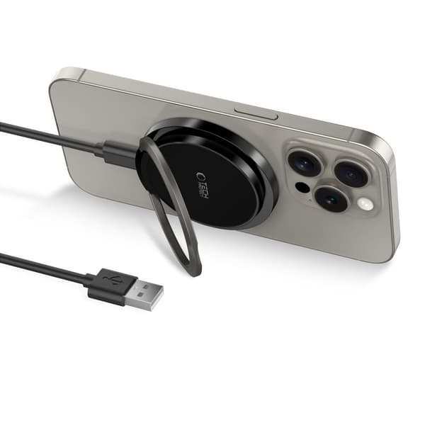 TECH-PROTECT QI15W-A33 MAGNETISK MAGSAFE TRÅDLØS LADER SORT