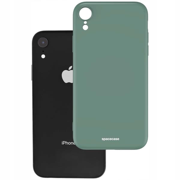 Spacecase Silikonfodral För Iphone Xr Mörkgrönt Skydd