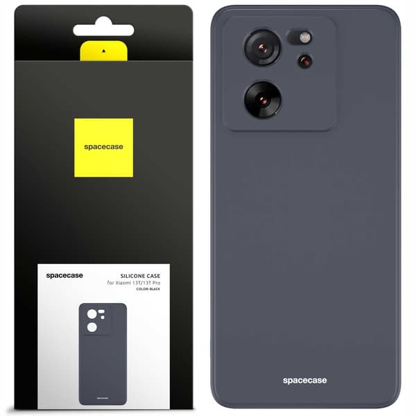 Spacecase Silikonfodral För Xiaomi 13T 13T Pro Black