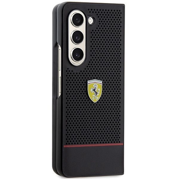 Ferrari Perforated Line Deksel til Samsung Galaxy Z Fold 5 - Svart