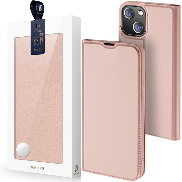 Dux Ducis Skin Pro deksel med klaff iPhone 14 rosa