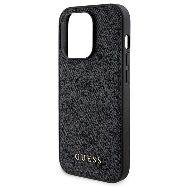 Guess 4G metalllogo-sett for iPhone 14 Pro Max + 5000mAh MagSafe Powerbank - svart