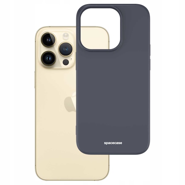 Spacecase Silikonecase För Iphone 14 Pro Black Protection