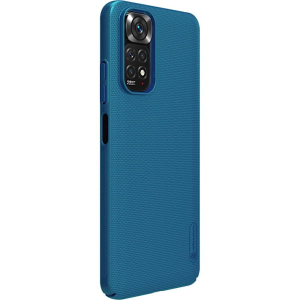 Nillkin Super Frosted Shield-forsterket deksel + stativ for Xiaomi Redmi Note 11S / Note 11 Blue