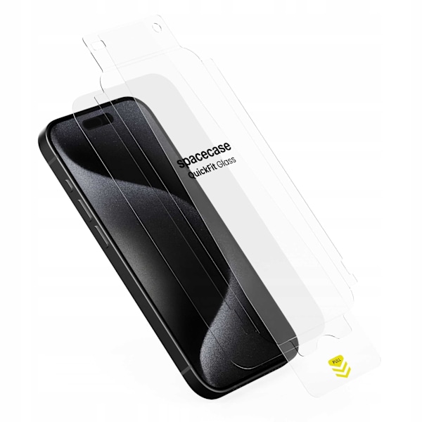 Spacecase Quickfit Härdat Glas För Iphone 15 Pro Protective 9H