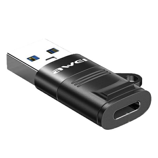 AWEI Adapter CL-13 USB-C/USB-A svart/svart