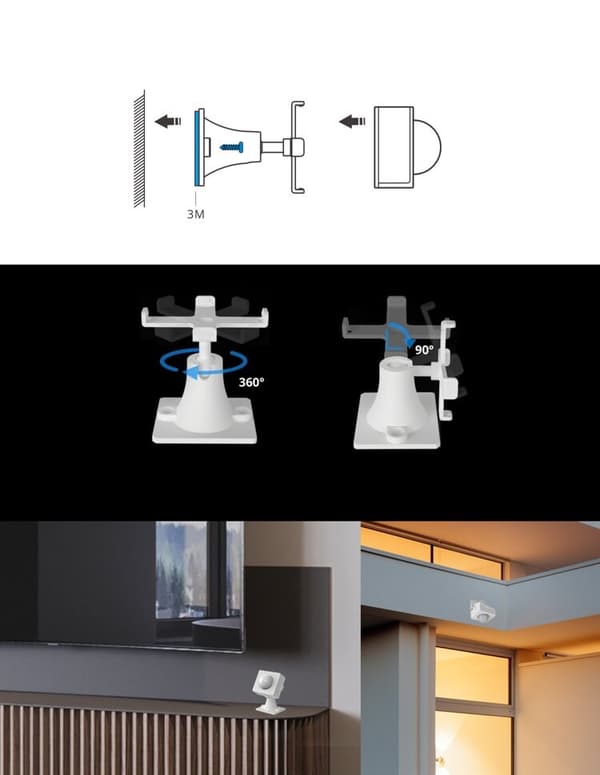 Sonoff självhäftande stativhållare för ZigBee rörelsesensor