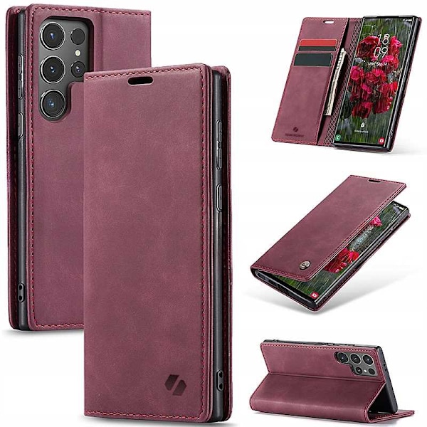 Spacecase Pålbocksväska För Galaxy S24 Ultra Rött Skydd