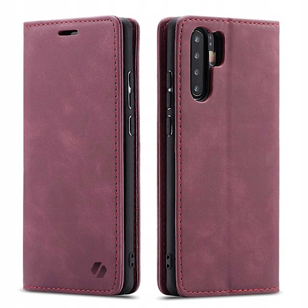 Spacecase Case Plånbok För Huawei P30 Pro Rött Läder