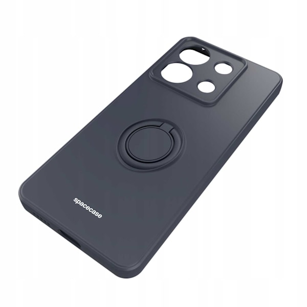Spacecase Silikon Ringfodral För Poco X6 Rm Note 13 Pro 5G Svart
