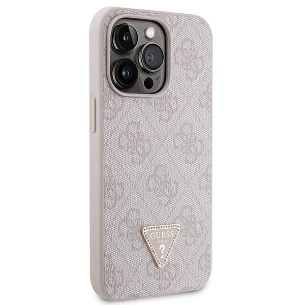 Guess GUHCP13LP4TDSCPP-deksel for iPhone 13 Pro / 13 - rosa Crossbody 4G metalllogo
