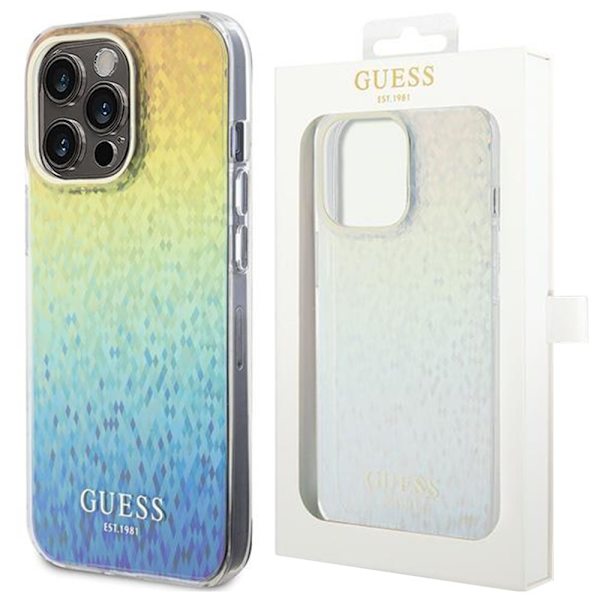 Guess IML Faceted Mirror Disco Iridescent-deksel til iPhone 15 Pro Max - flerfarget