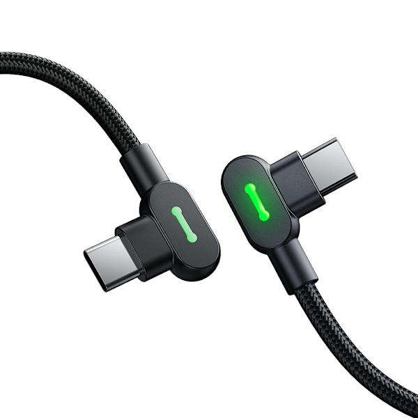 MCDODO VINKELKABEL 90° USB-C SNABBLADDNING DUBBELSIDIG USB TYPE C LED 2M