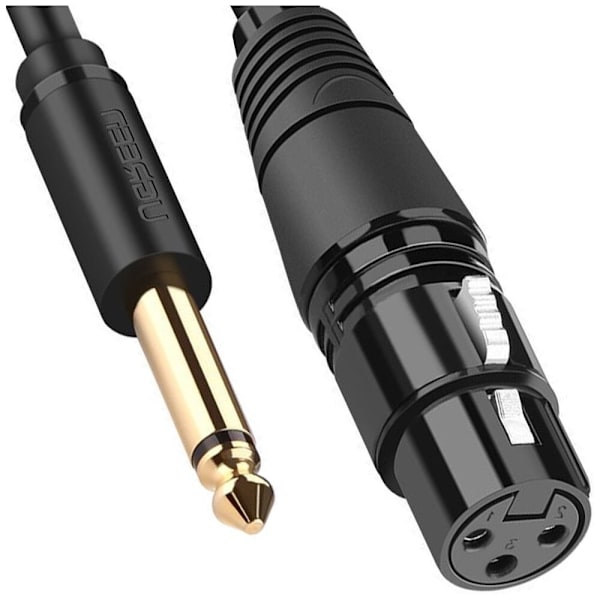Ugreen lydkabel mikrofonkabel for XLR-mikrofon (hun) - 6,35 mm jack (hann) 5m (AV131)