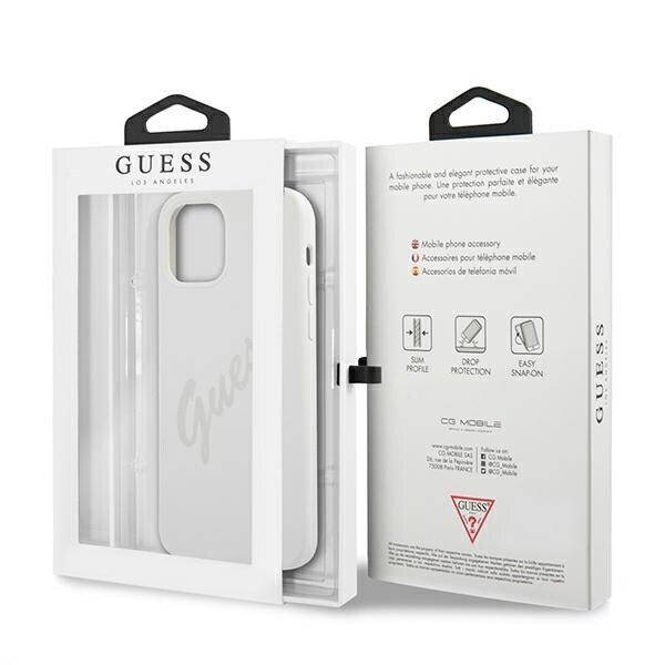 Guess GUHCP12LLSVSCR iPhone 12 Pro Max 6.7 krem/krem hardt deksel Script Vintage