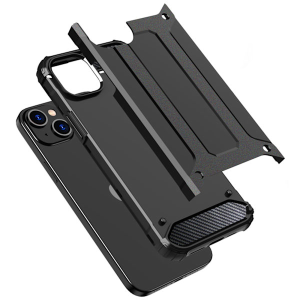 HYBRID ARMOR COVER TIL IPHONE 15 - SORT