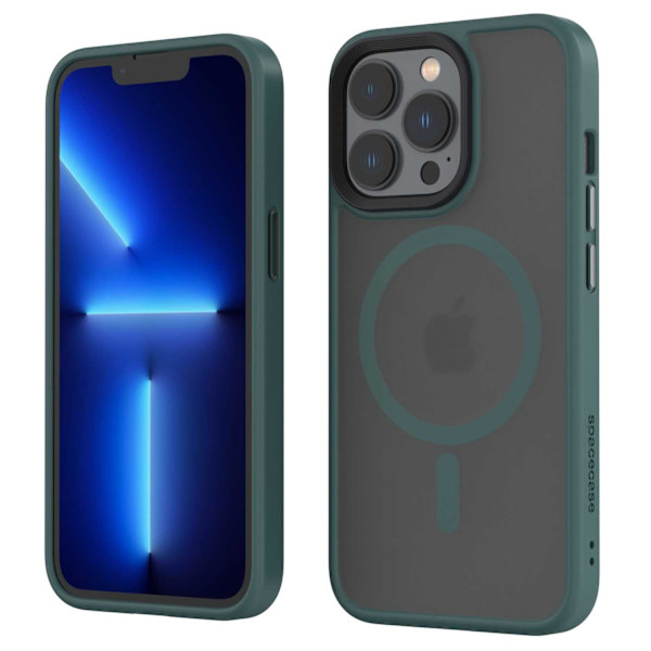 Spacecase Hybrid Case För Iphone 13 Pro För Magsafe Mörkgrön