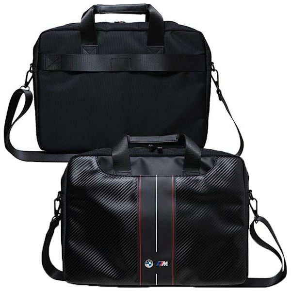 BMW CARBON & RED STRIPES TASKE TIL EN 16" BÆRBAR COMPUTER - SORT