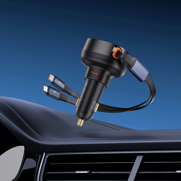 Baseus Enjoyment USB-C billader med USB-C / Lightning 60W kabel - svart