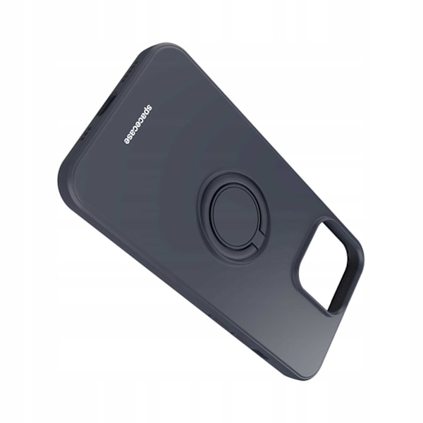 Spacecase Silikonecase Ring För Iphone 13 Svart Skydd