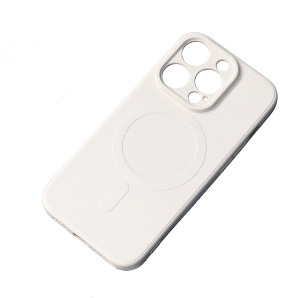 MAGNETISK IPHONE 14 PLUS SILIKONETUI MAGSAFE - BEIGE