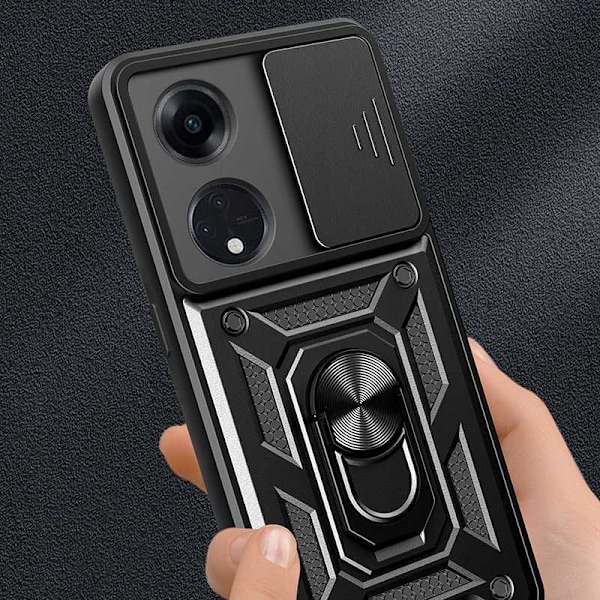 Spacecase Case Cover För Oppo A98 5G Black Protective