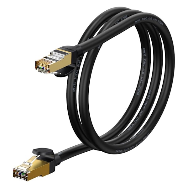 Baseus Speed​​​​Sju høyhastighets RJ45 nettverkskabel 10 Gbps 1m svart (WKJS010101)