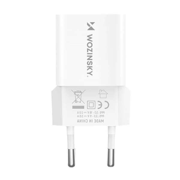 Wozinsky WWCEAC GaN USB-A USB-C 33W vegglader - hvit