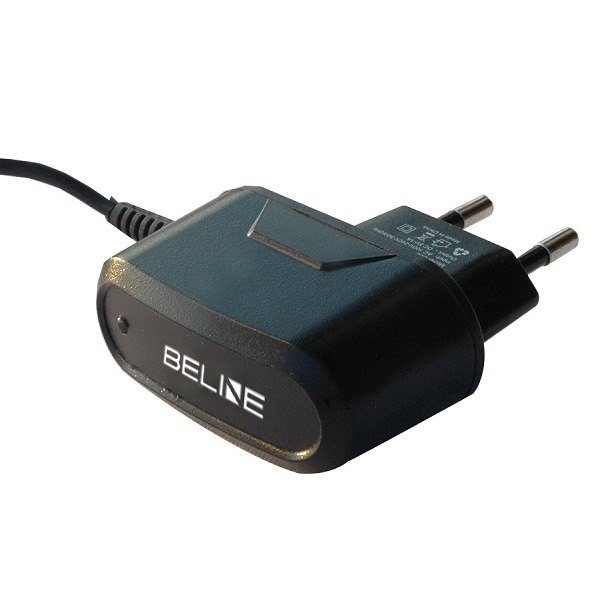 Beline Ład. nätverk. microUSB 1A svart/svart