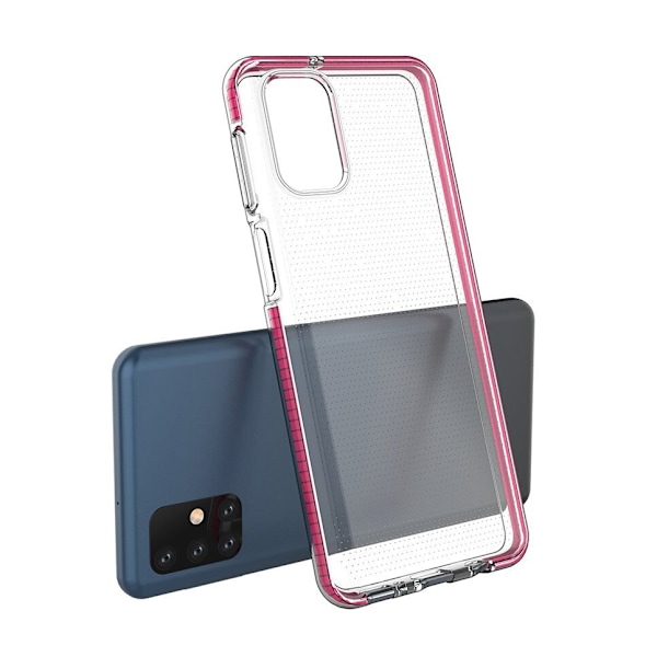 Spring Case gel-deksel med fargerik ramme for Samsung Galaxy M51 lyseblå