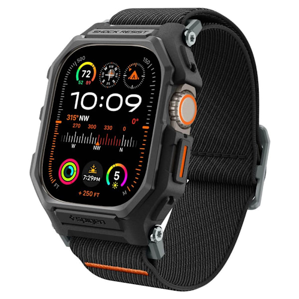 SPIGEN LITE FIT PRO ETUI MED REM TIL APPLE WATCH ULTRA 1/2 (49 MM) - MAT SORT