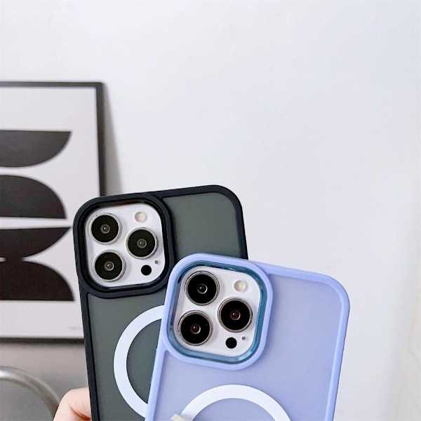 Magnetisk deksel med MagSafe Color Matte deksel til iPhone 15 Pro Max - Svart