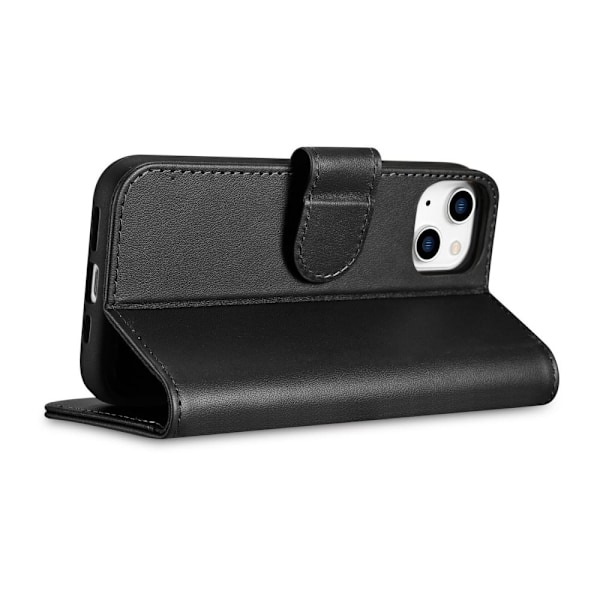 ICARER CASE CASE LÆDERCOVER TIL IPHONE 14 LÆDER SORT