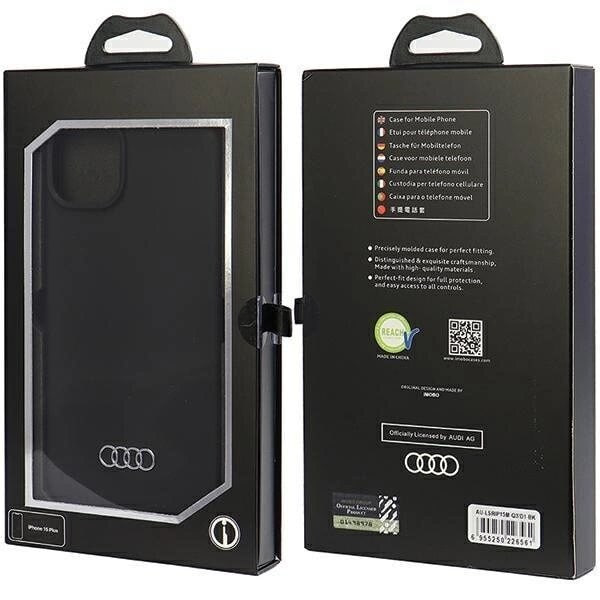 AUDI SILIKONE COVER TIL IPHONE 15 PLUS - SORT