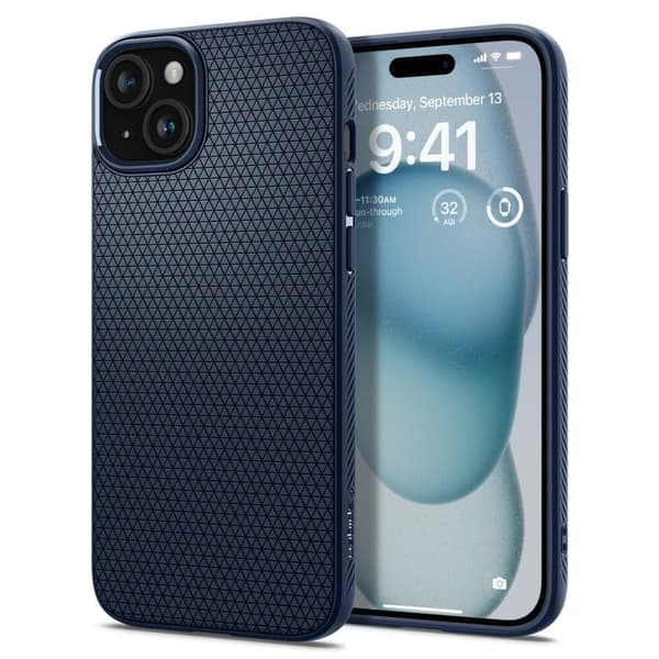 SPIGEN LIQUID AIR IPHONE 15 NAVY BLÅ