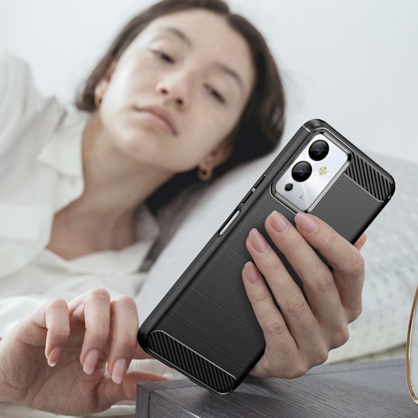 CARBON CASE CASE HOUS COVER BAG CASE TIL INFINIX NOTE12I SORT