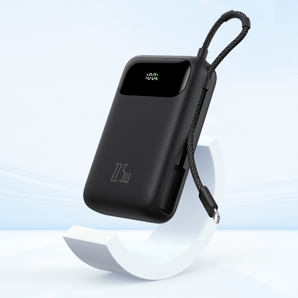 MCDODO POWERBANK 20000MAH MED DISPLAY USB USB-C 22,5W + LIGHTNING-KABEL