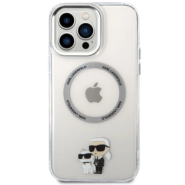 KARL LAGERFELD IKONISK KARL&CHOUPETTE MAGSAFE ETUI TIL IPHONE 13 PRO MAX - GENNEMSIGTIG