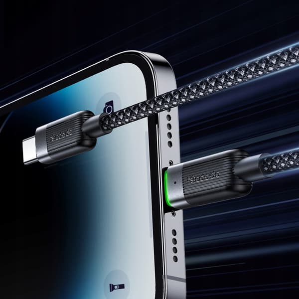 MCDODO LADDARE USB-C BLIXT SNABB LADDNINGSKABEL FÖR IPHONE 1M LED