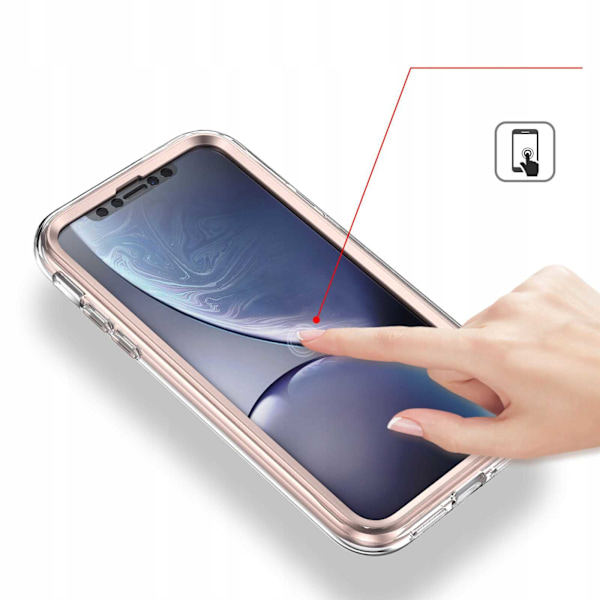 Spacecase Fodral Marble 360 Skydd För Iphone Xr Vit Rosa