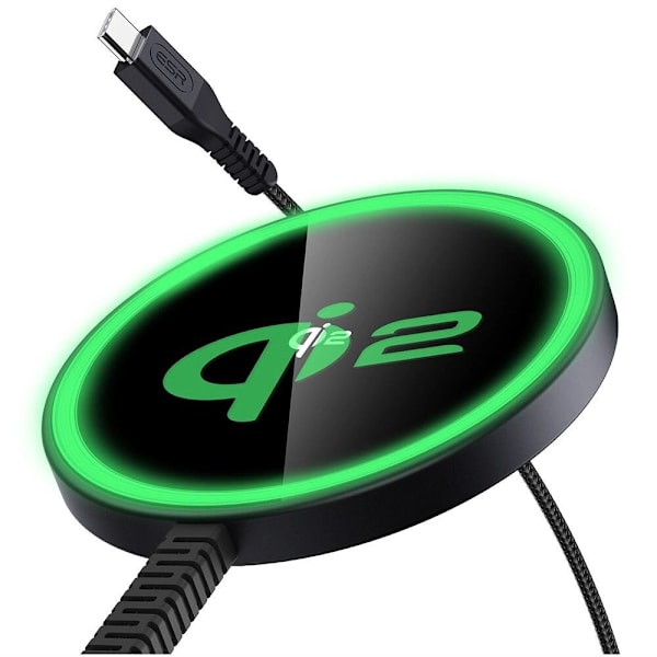 ESR Halolock Qi2 Mini trådløs lader med 15W MagSafe - svart