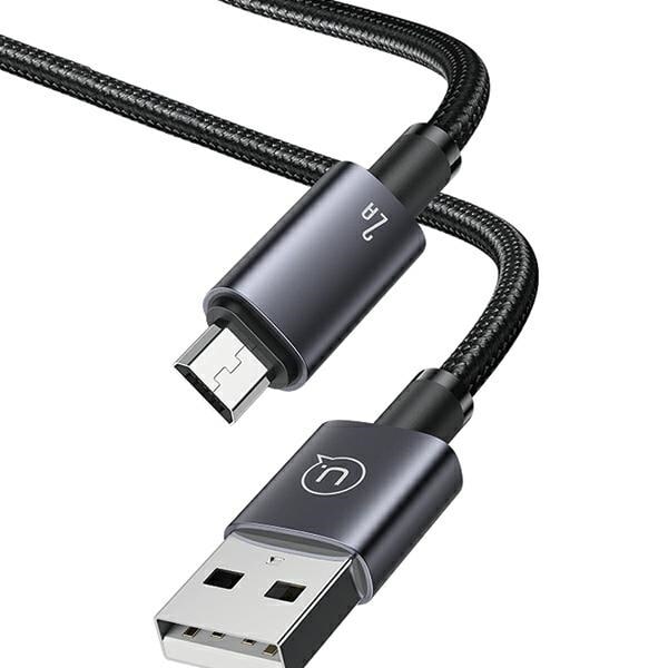 USAMS USB till mikro-USB-kabel 2A 1,2 m snabbladdning stål/lack SJ668USB01 (US-SJ668)