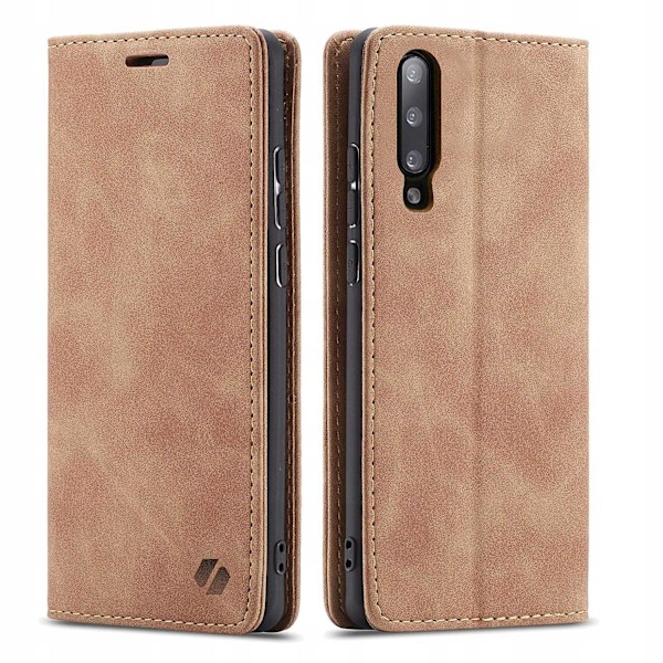 Spacecase Väska Galaxy A70 Läder Kritabrun