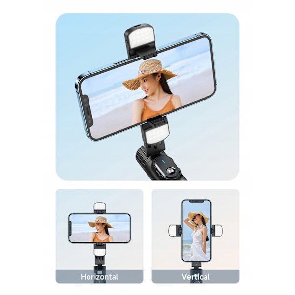 Double Shot selfie stick, stick, tripod, bluetooth, tripod, black, Mcdodo