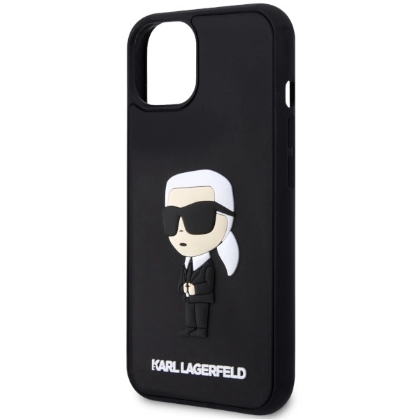 KARL LAGERFELD RUBBER IKONIK 3D ETUI TIL IPHONE 14 PLUS - SORT