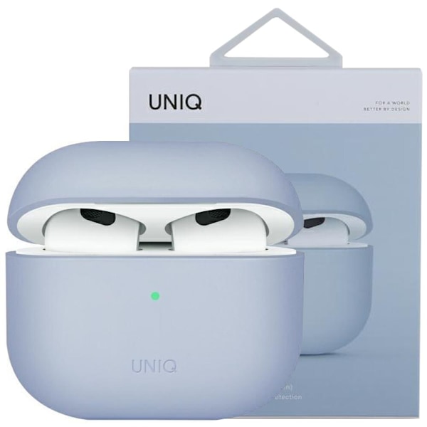 Uniq Lino-deksel for AirPods 3 gen silikonblå/arktisk blå