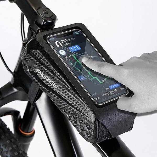 TAKEZERO TZ06 cykelväska/hållare, ramväska, svart/svart